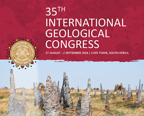 35th IGC, 27 Aug–4 September 2016, Cape Town, South Africa.